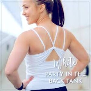 ZYIA Active White Party in the Back Tank